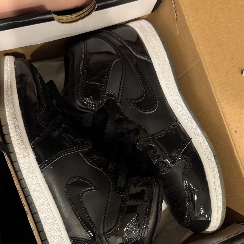 Black Patent Leather Sneakers
